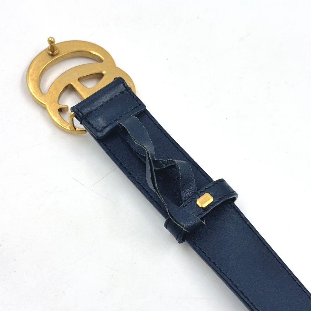 Gucci GG Marmont Leather Black Belt Gold — view 4