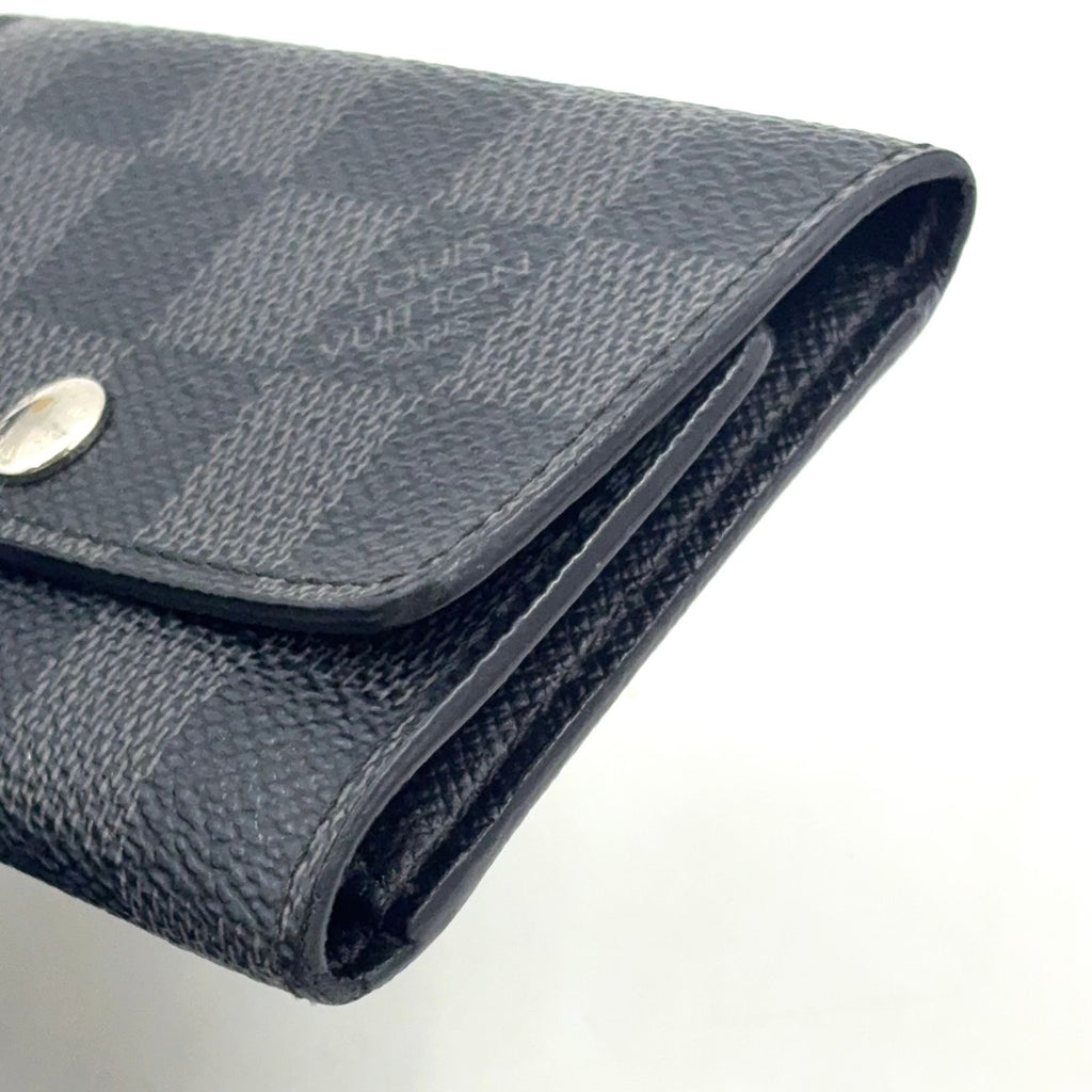 Louis Vuitton Multicles 6 Damier Graphite Leather Black Key Case Silver Key — view 7