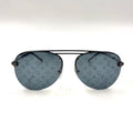 Louis Vuitton Clockwise Acetate Metal Gray Black Sunglasses Eyewear