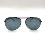 Louis Vuitton Clockwise Acetate Metal Gray Black Sunglasses Eyewear