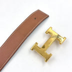 Hermes Constance H Reversible Belt Leather Brown Black Gold — view 6