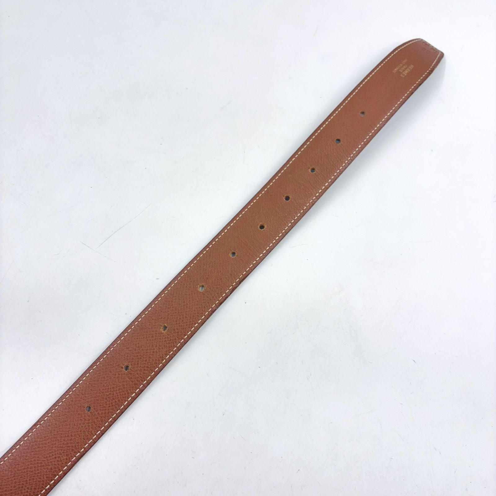 Hermes Constance H Reversible Belt Leather Brown Black Gold — view 8