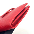 Celine Medium Strap Wallet Bifold Leather Red Gold — view 5