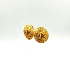 Louis Vuitton CC Logo Matelasse Gold Plated Earrings — view 2