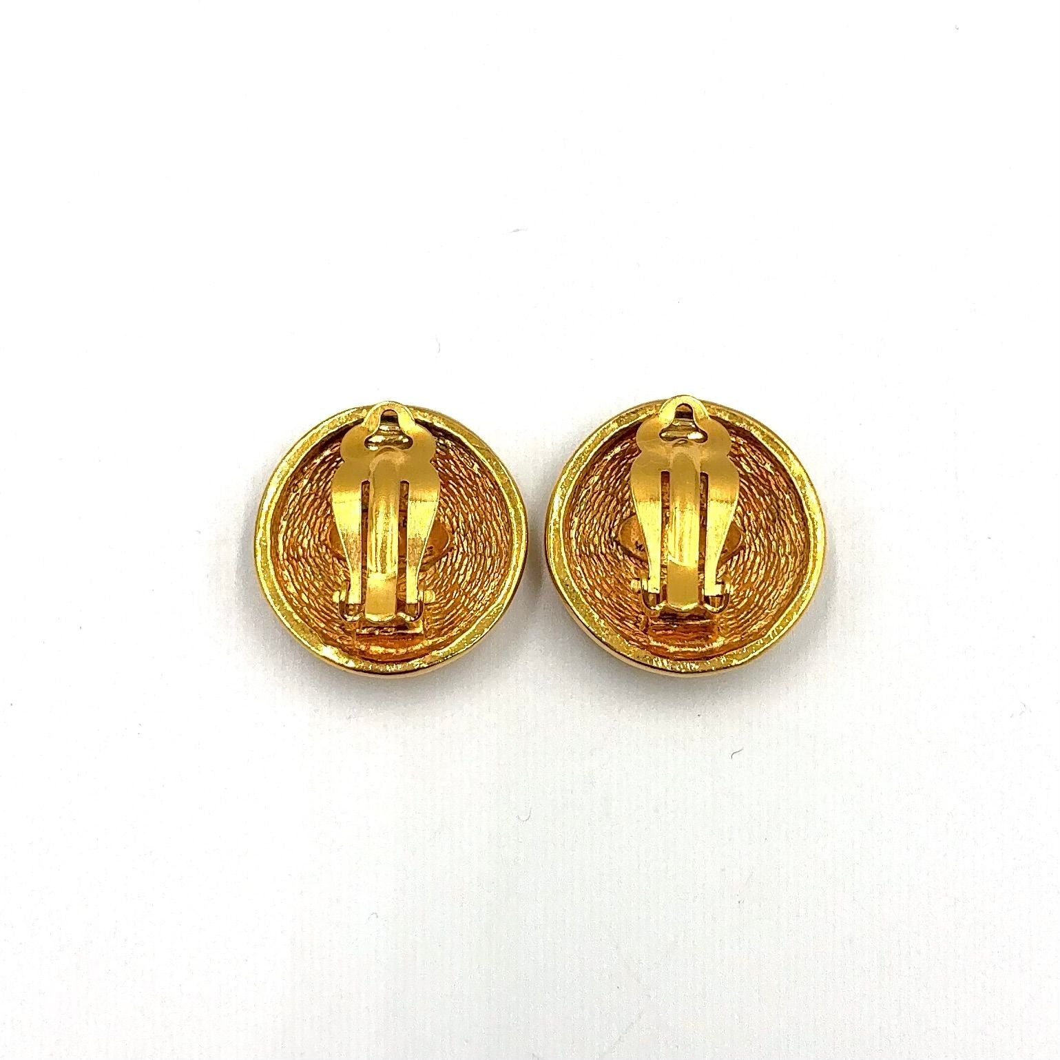 Louis Vuitton CC Logo Matelasse Gold Plated Earrings — view 3