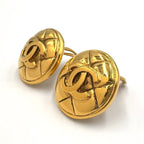Louis Vuitton CC Logo Matelasse Gold Plated Earrings — view 6