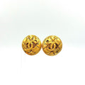 Louis Vuitton CC Logo Matelasse Gold Plated Earrings