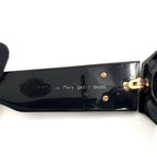 Chanel CC Logo Oval Acetate Gray Black Sunglasses Gold Eyewear — view 4