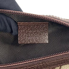 Gucci GG Canvas Leather Brown Triangle Pen Pouch — view 4