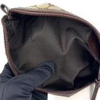 Gucci GG Canvas Leather Brown Triangle Pen Pouch — view 7