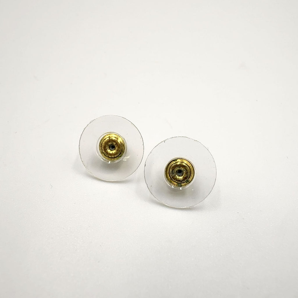 Chanel CC Logo Heart Motif Metal Resin Gold Earrings — view 7