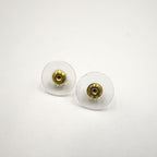 Chanel CC Logo Heart Motif Metal Resin Gold Earrings — view 7