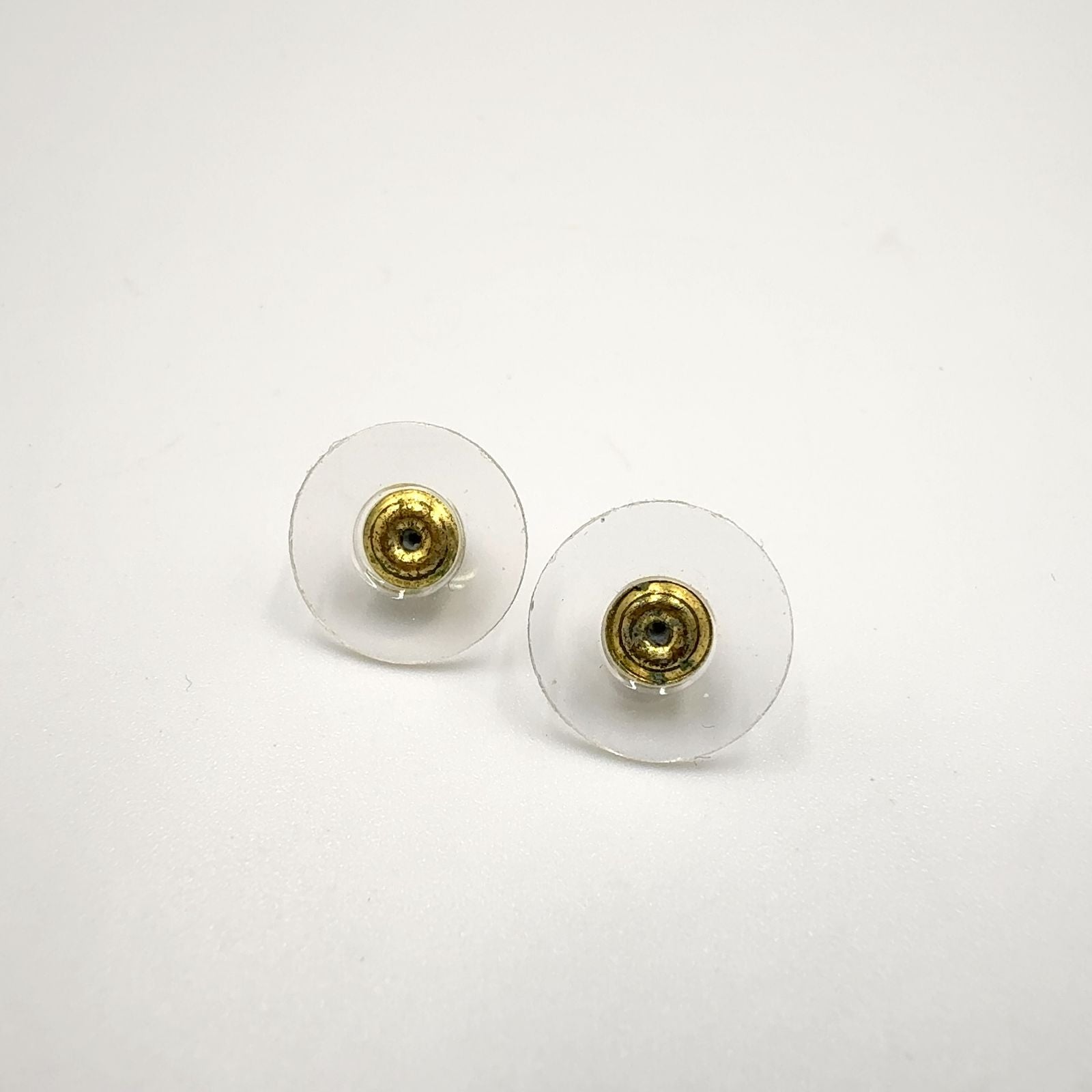 Chanel CC Logo Heart Motif Metal Resin Gold Earrings — view 7