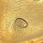 Chanel CC Logo Heart Motif Metal Resin Gold Earrings — view 4