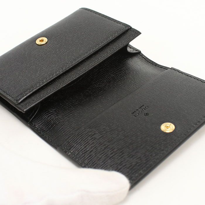 Gucci Card Case Script Business Leather — view 3