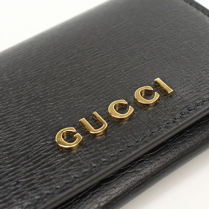 Gucci Card Case Script Business Leather — view 5