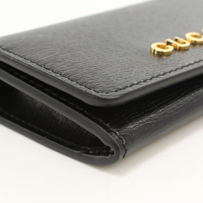 Gucci Card Case Script Business Leather — view 6