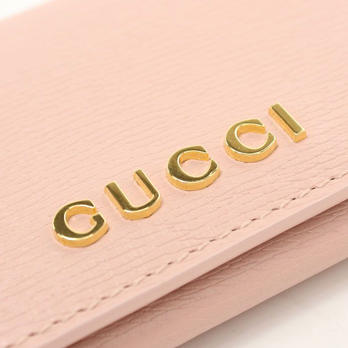 Gucci Card Case Script Business Leather — view 6