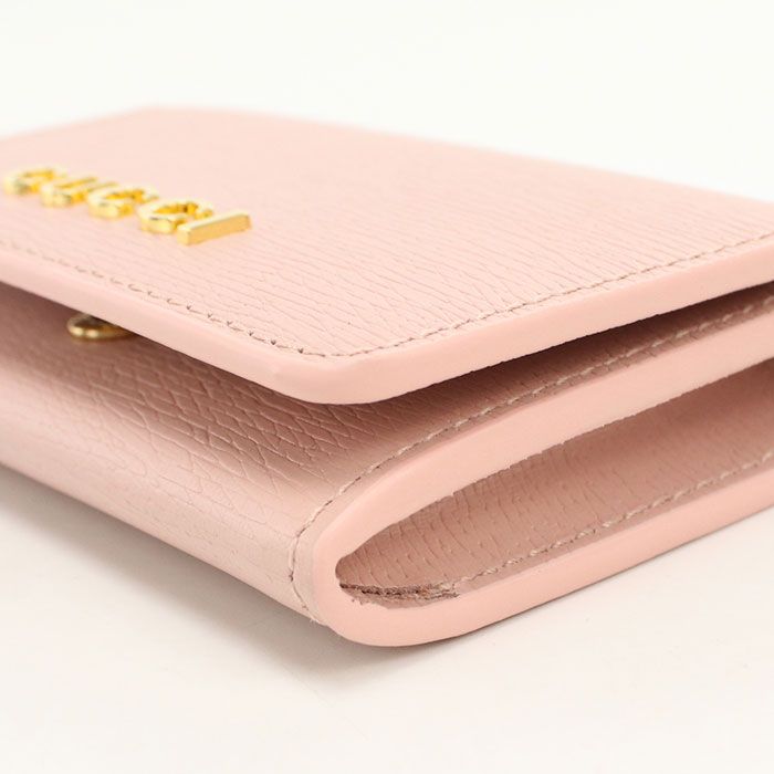 Gucci Card Case Script Business Leather — view 5