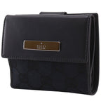 Gucci Compact Wallet 035 GG Canvas Black Bifold — view 2