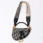 Dior Saddle Mini Bag M ZQ Oblique Navy