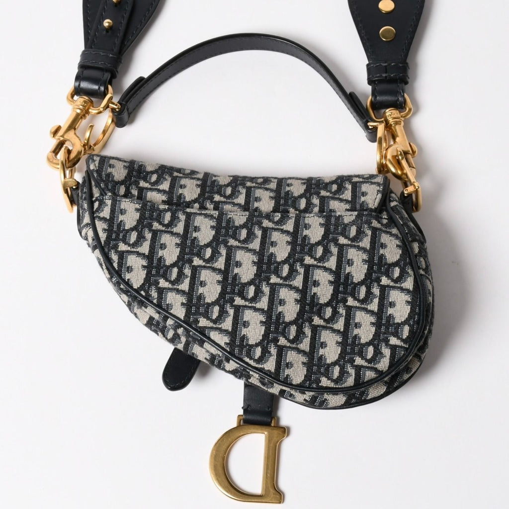 Dior Saddle Mini Bag M ZQ Oblique Navy — view 3