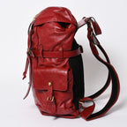 Gucci Backpack Rebel Tiger Cat Head GG Marmont Red Leather — view 4