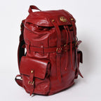 Gucci Backpack Rebel Tiger Cat Head GG Marmont Red Leather — view 3