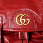 Gucci Backpack Rebel Tiger Cat Head GG Marmont Red Leather — view 5