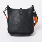 Hermes Evelyne TPM Shoulder Bag Taurillon Clemence Black Silver — view 2