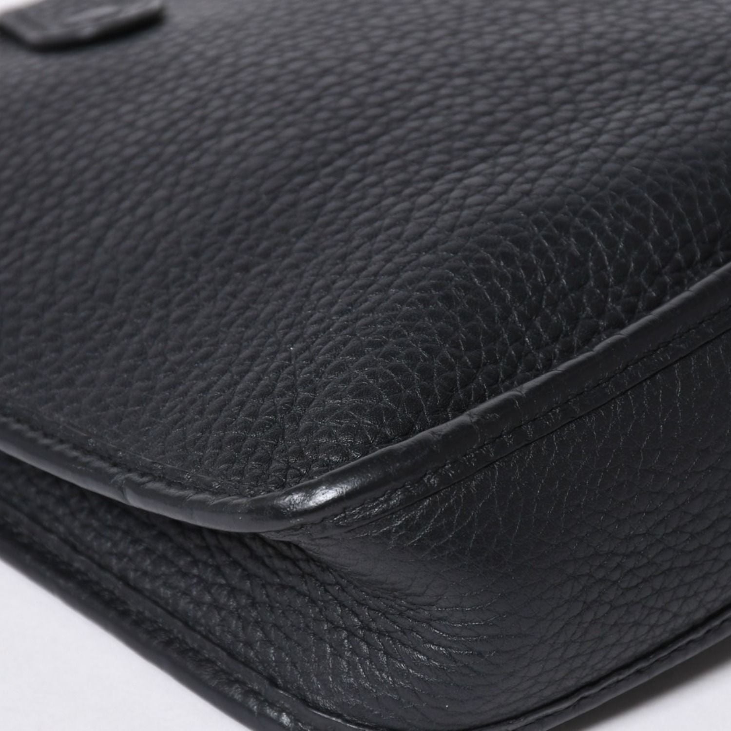 Hermes Evelyne TPM Shoulder Bag Taurillon Clemence Black Silver — view 8
