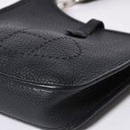Hermes Evelyne TPM Shoulder Bag Taurillon Clemence Black Silver — view 5