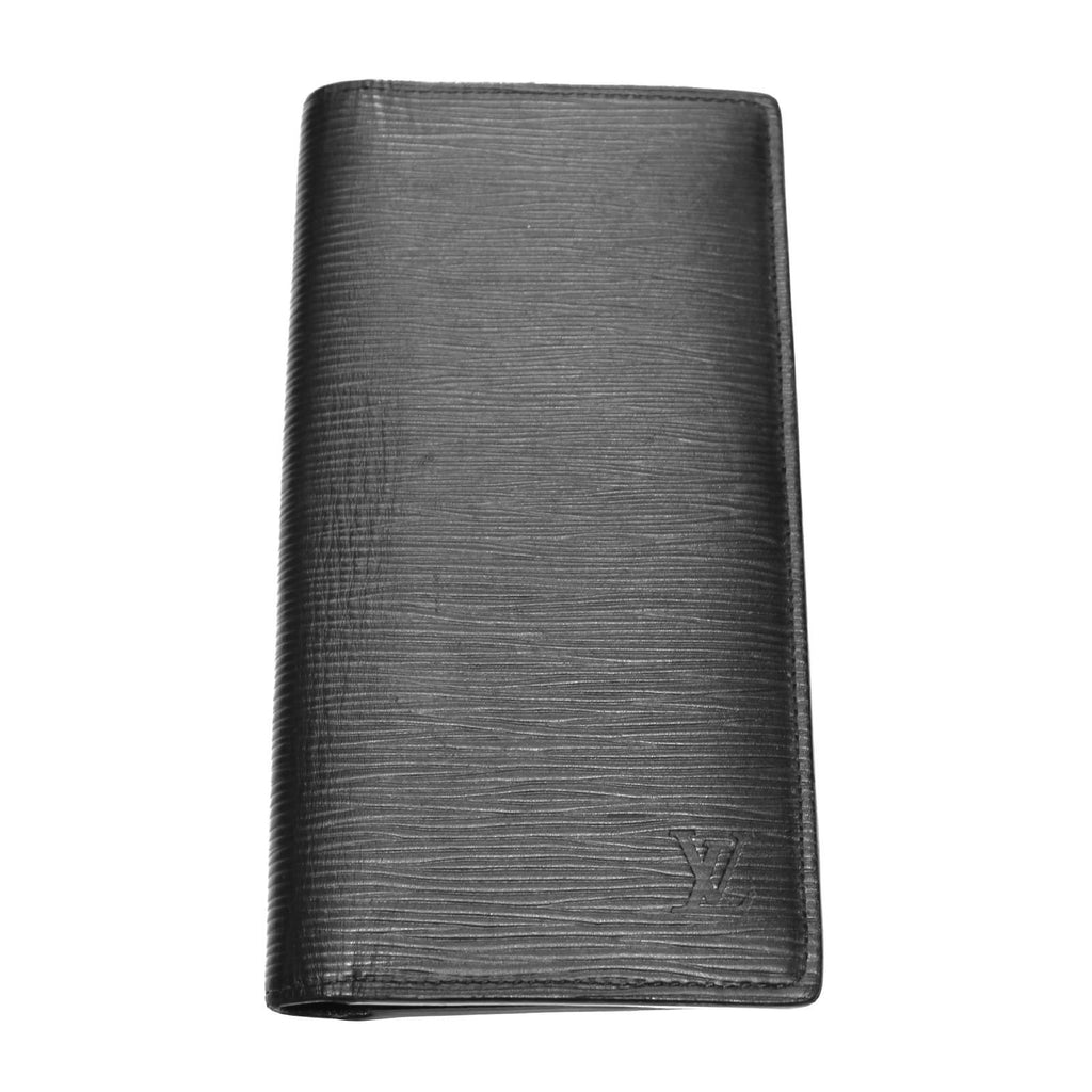 Louis Vuitton Portefeuille Brazza Epi Noir Wallet