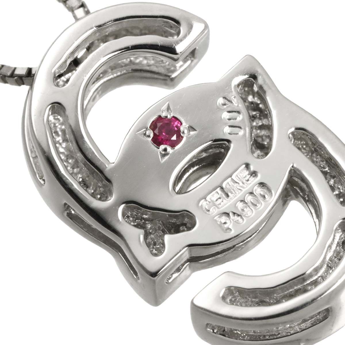 Celine Ruby Necklace 42 Platinum — view 4