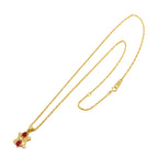 Celine Triomphe Ruby Diamond Necklace 42 18k Yellow Gold 750 Macadam — view 2
