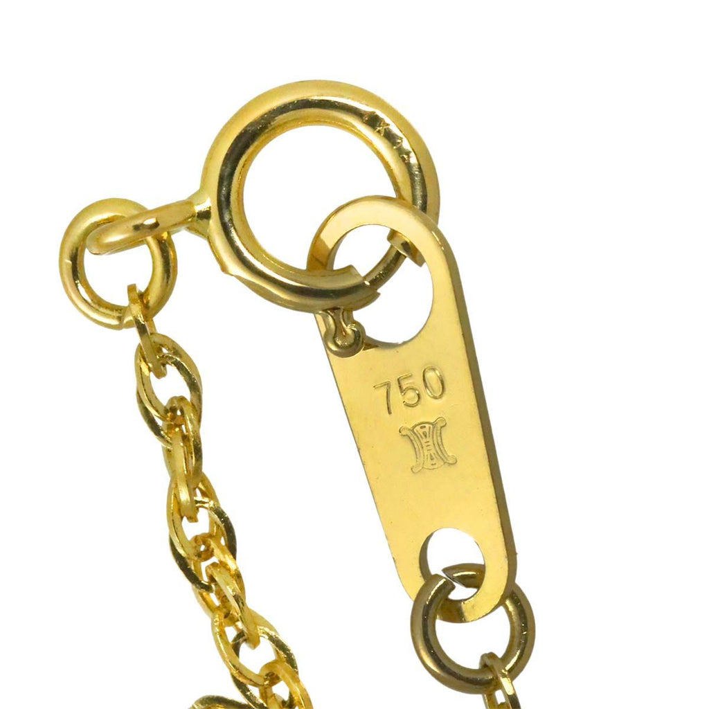 Celine Triomphe Ruby Diamond Necklace 42 18k Yellow Gold 750 Macadam — view 6