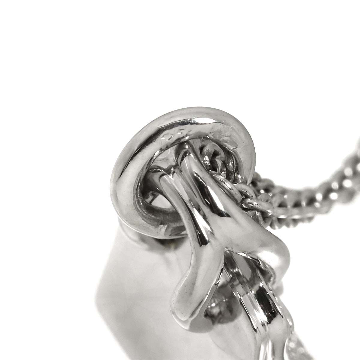 Hermes Amulette Birkin Diamond Necklace 40 18k White Gold — view 6