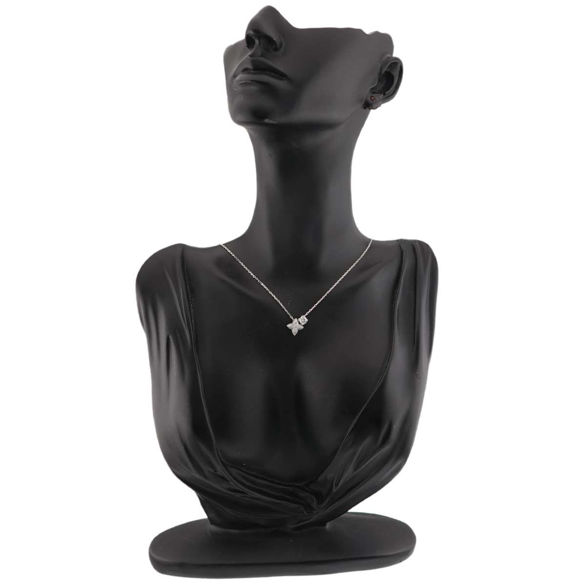 Louis Vuitton Double Round Diamond Necklace 42 18k White Gold — view 8