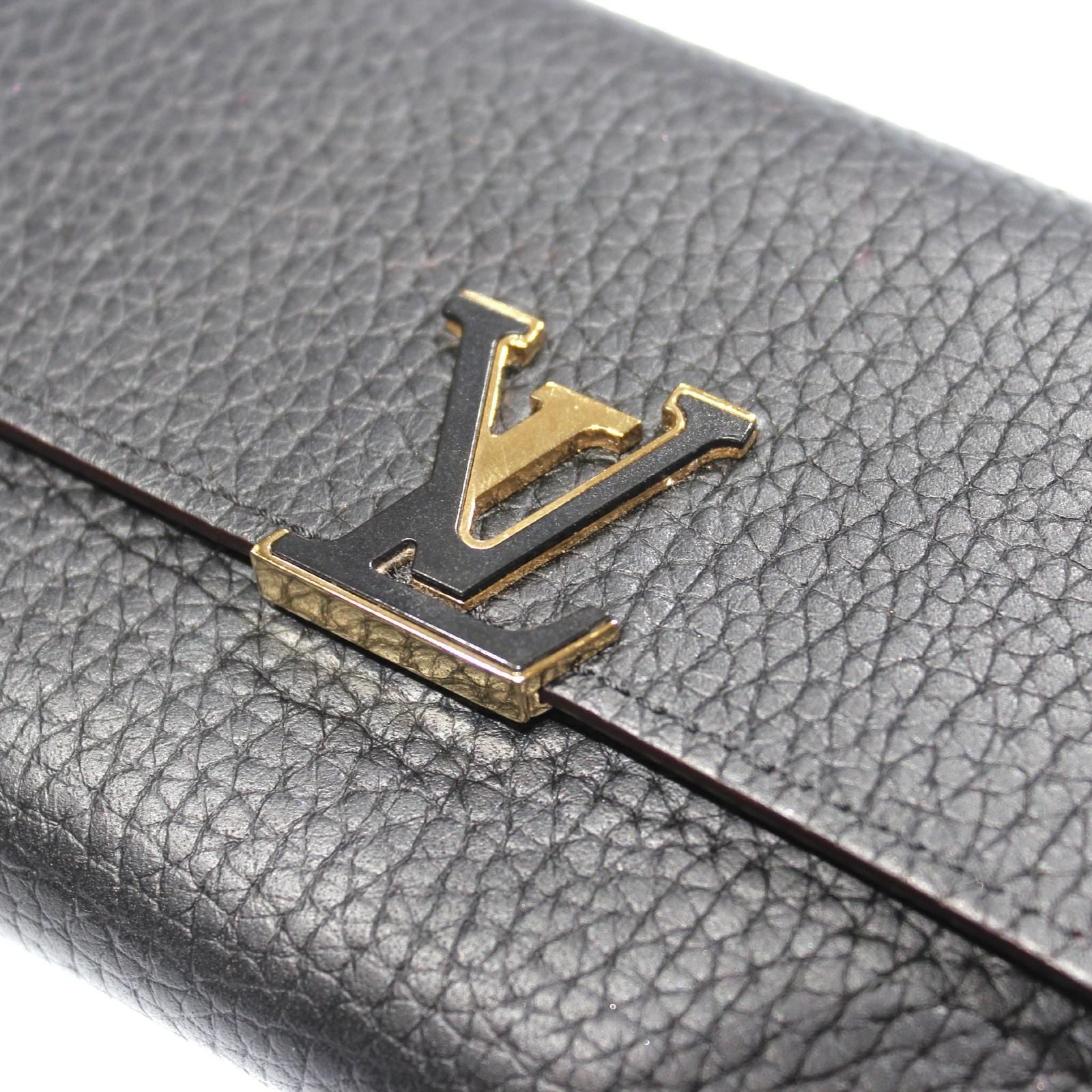 Louis Vuitton Portefeuille Capucines Compact Taurillon Leather Noir Hot — view 5