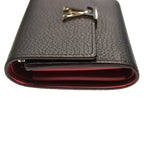 Louis Vuitton Portefeuille Capucines Compact Taurillon Leather Noir Hot — view 6
