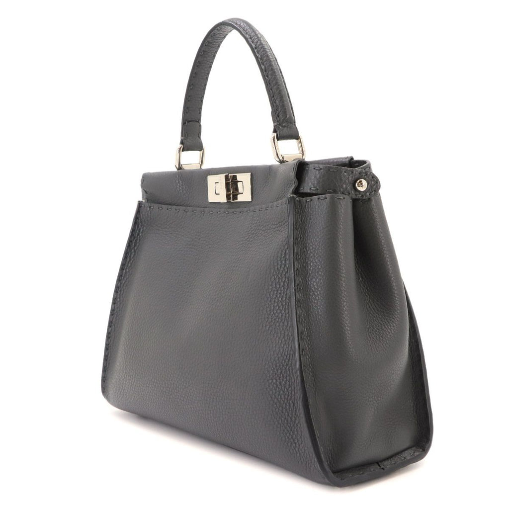 Fendi Selleria Peekaboo Regular 2-Way Bag Leather Gray — view 4