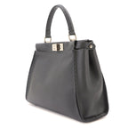 Fendi Selleria Peekaboo Regular 2-Way Bag Leather Gray — view 4