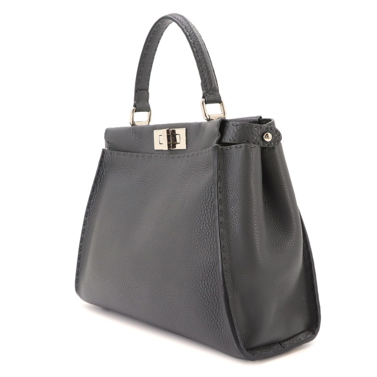 Fendi Selleria Peekaboo Regular 2-Way Bag Leather Gray — view 4