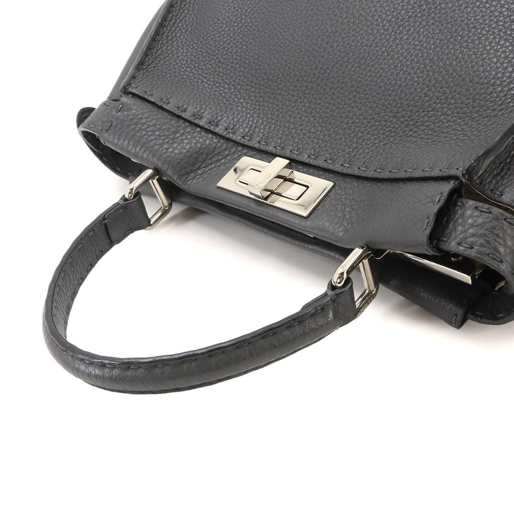 Fendi Selleria Peekaboo Regular 2-Way Bag Leather Gray — view 6