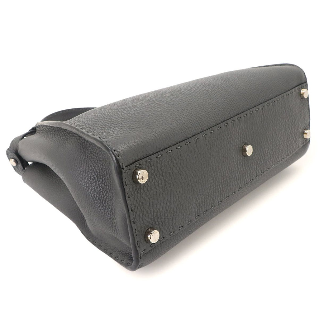 Fendi Selleria Peekaboo Regular 2-Way Bag Leather Gray — view 5