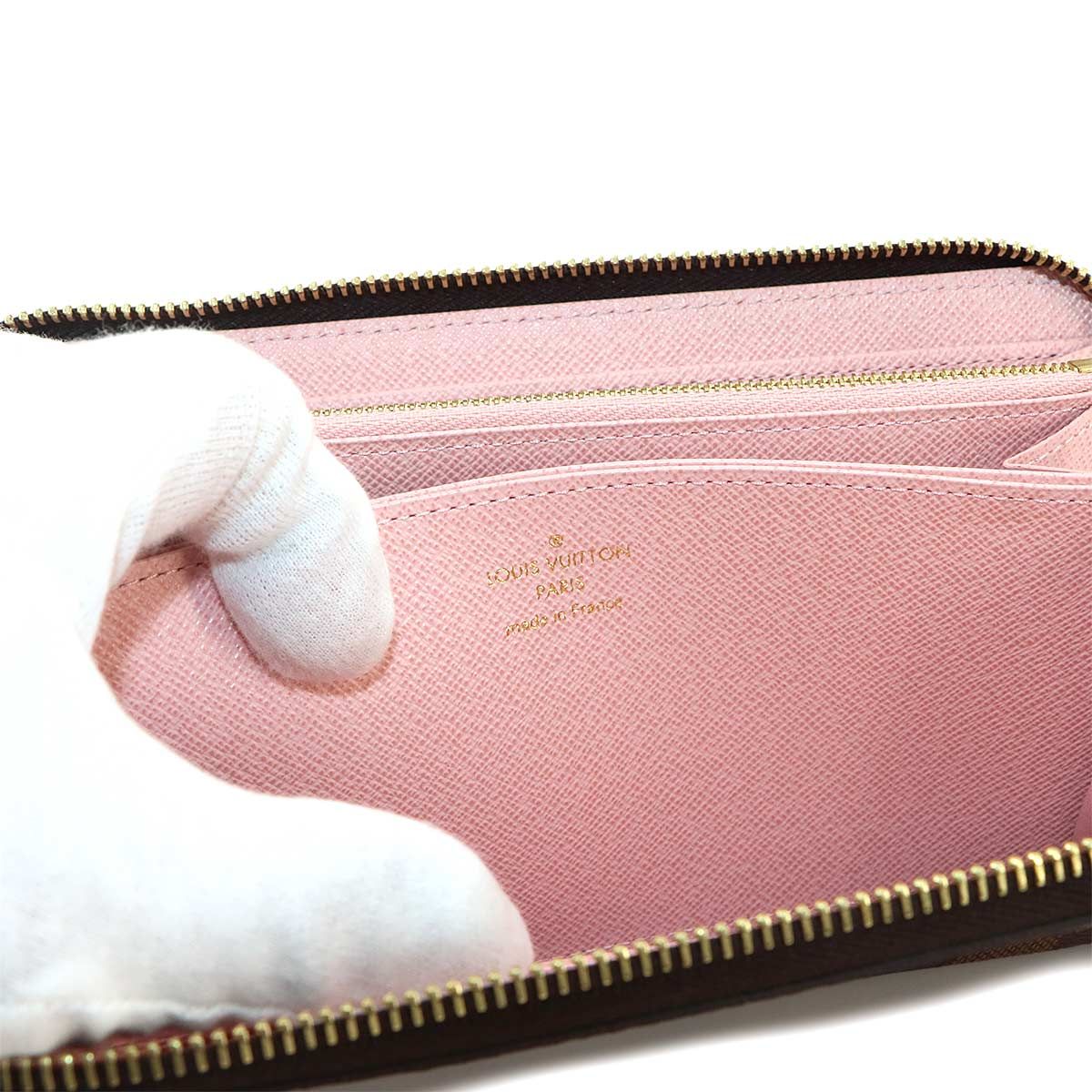 Louis Vuitton Damier Zippy Wallet Zip Around Rose Ballerine — view 8