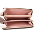Louis Vuitton Damier Zippy Wallet Zip Around Rose Ballerine — view 6