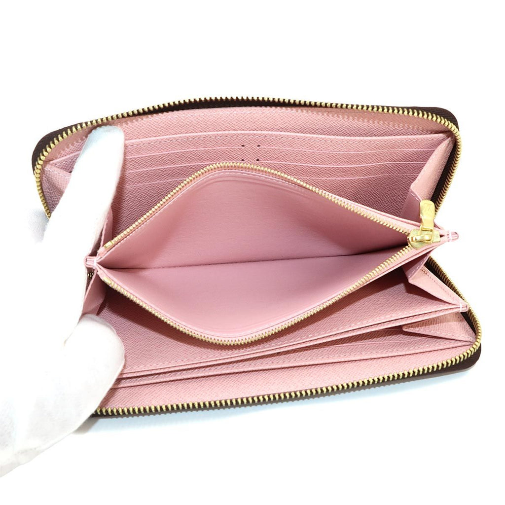 Louis Vuitton Damier Zippy Wallet Zip Around Rose Ballerine — view 7