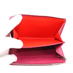Loewe Anagram Key Ring Coin Purse Wallet Leather Pink Silver — view 7