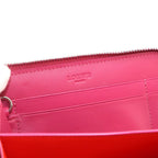 Loewe Anagram Key Ring Coin Purse Wallet Leather Pink Silver — view 8